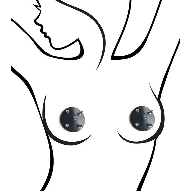Sexy af - nipple couture - studded pasties - Product front view  | Flirtybay.com.au